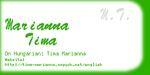 marianna tima business card